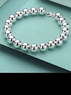 925 silver ball bead bracelet